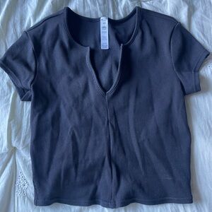 ALO Yoga Ribbed Short Sleeve Top